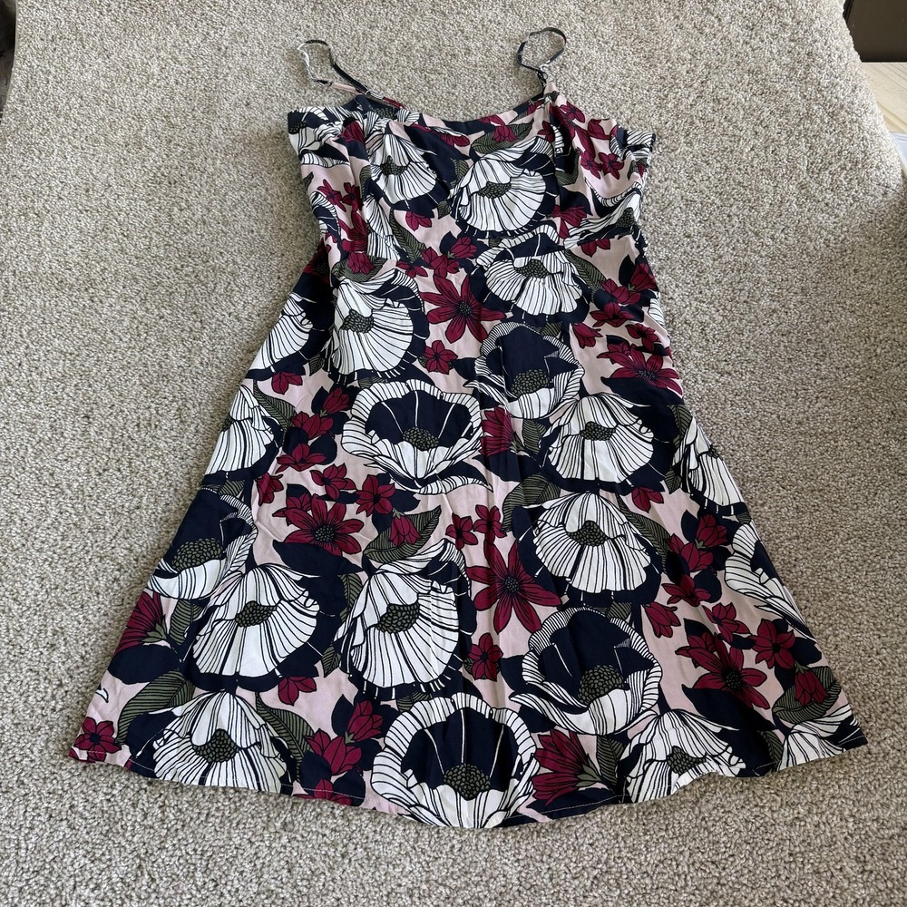 LOFT Outlet Dress Womens 6 Multicolor Floral Sleeveless Scoop A-Line Sundress